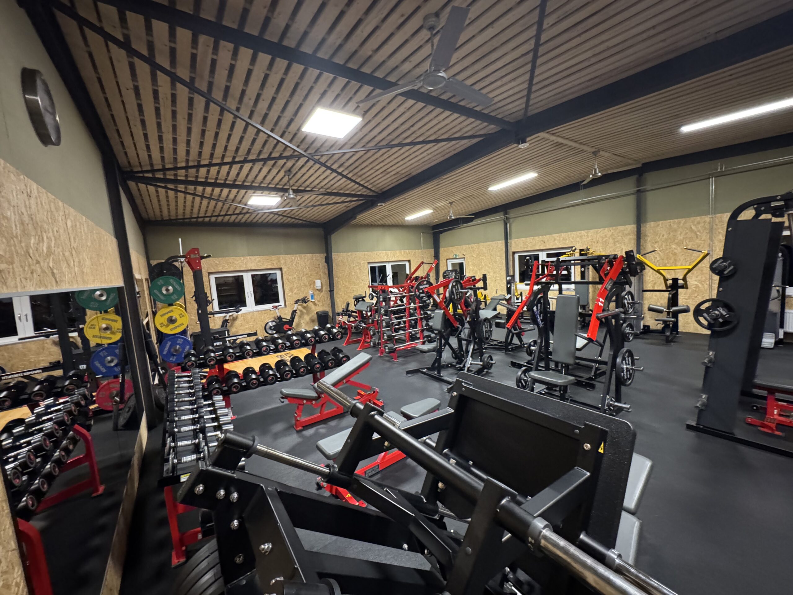 Im Kraftbereich stehen vielfältige Trainingsmöglichkeiten bereit – von klassischen Geräten bis zu Freihanteln für jedes Trainingsziel.